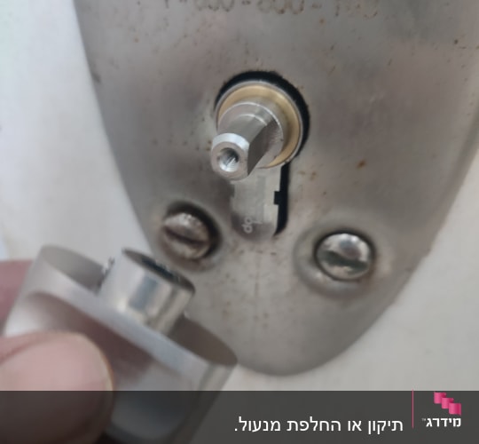 מנעול כספת עם חלק מתכת ביד